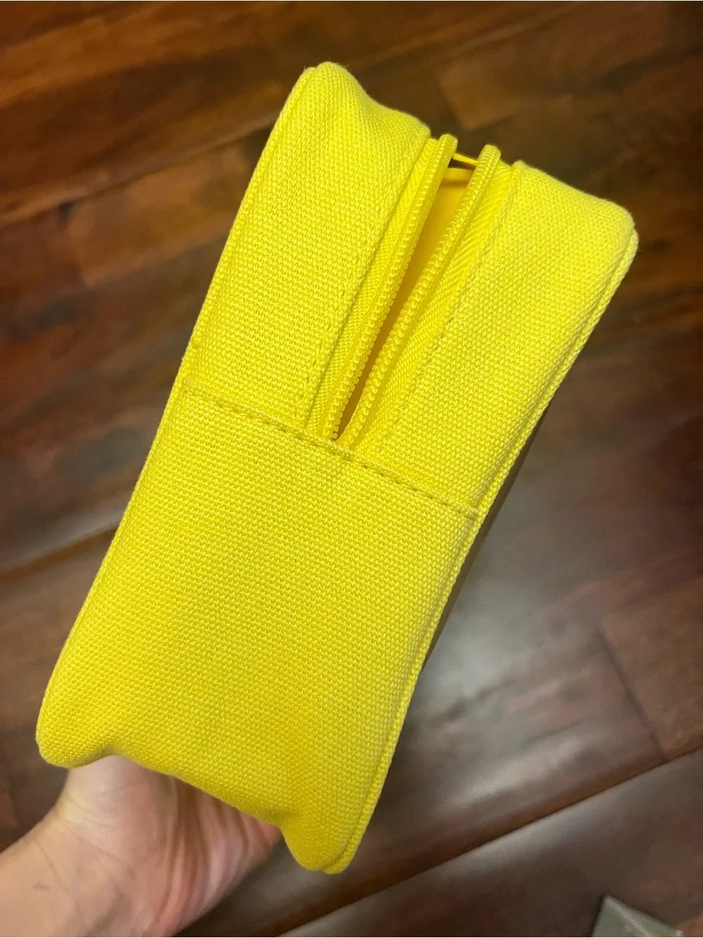 Kiehl's Yellow Plastic Fabric Makeup Bags with Zipper New